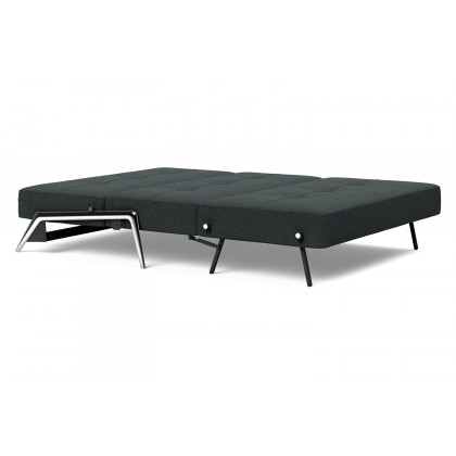 Innovation Living Cubed Full Size Sofa Bed with Alu Legs - 534 Bouclé Black Raven