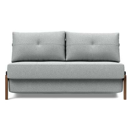 Innovation Living Cubed Full Size Sofa Bed with Dark Wood Legs - 538 Melange Light Gray