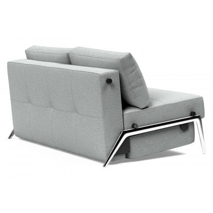Innovation Living Cubed Full Size Sofa Bed with Alu Legs - 538 Melange Light Gray