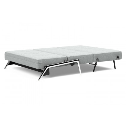 Innovation Living Cubed Full Size Sofa Bed with Alu Legs - 538 Melange Light Gray