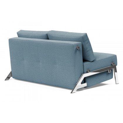 Innovation Living Cubed Full Size Sofa Bed with Chrome legs - 558 Soft Indigo