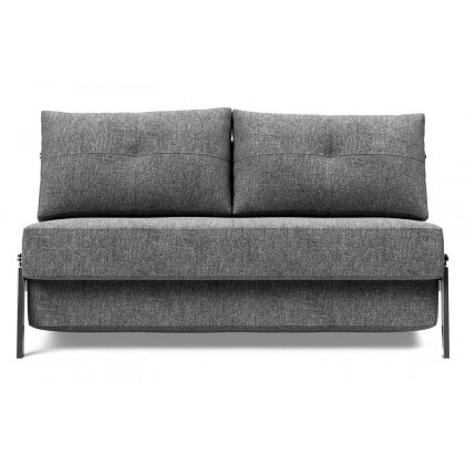 Innovation Living Cubed Full Size Sofa Bed with Chrome legs - 563 Twist Charcoal