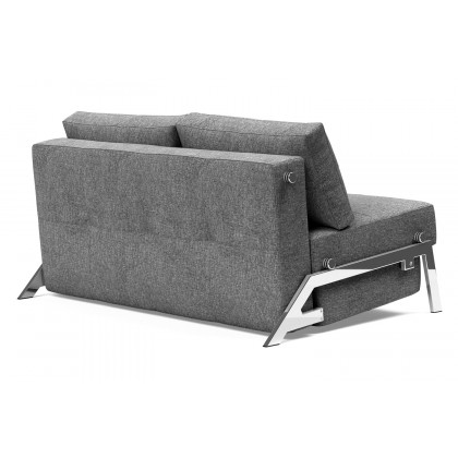 Innovation Living Cubed Full Size Sofa Bed with Chrome legs - 563 Twist Charcoal