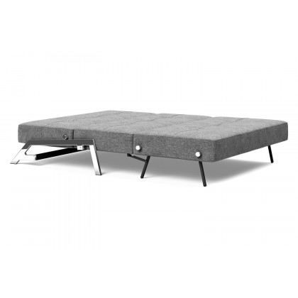 Innovation Living Cubed Full Size Sofa Bed with Chrome legs - 563 Twist Charcoal