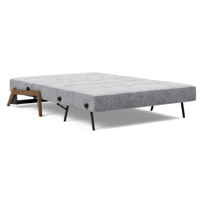 Innovation Living Cubed Full Size Sofa Bed with Dark Wood Legs - 565 Twist Granite