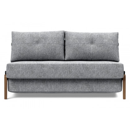 Innovation Living Cubed Full Size Sofa Bed with Dark Wood Legs - 565 Twist Granite