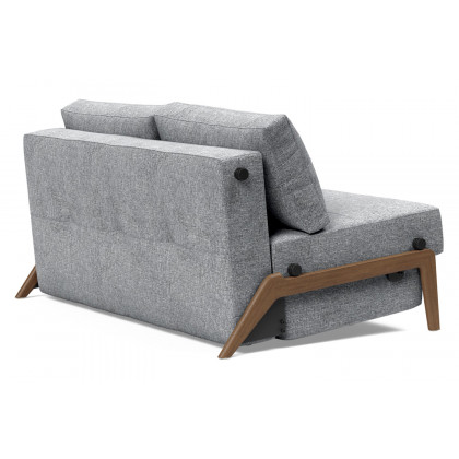 Innovation Living Cubed Full Size Sofa Bed with Dark Wood Legs - 565 Twist Granite