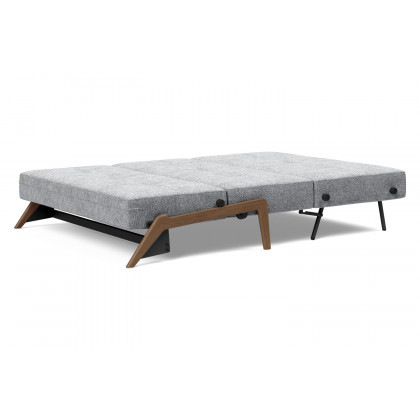 Innovation Living Cubed Full Size Sofa Bed with Dark Wood Legs - 565 Twist Granite