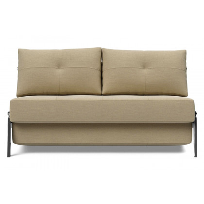 Innovation Living Cubed Full Size Sofa Bed with Chrome legs - 571 Vivus Dusty Sand