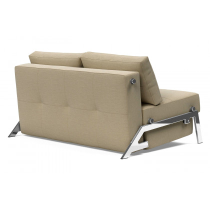 Innovation Living Cubed Full Size Sofa Bed with Chrome legs - 571 Vivus Dusty Sand