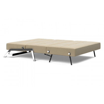 Innovation Living Cubed Full Size Sofa Bed with Chrome legs - 571 Vivus Dusty Sand
