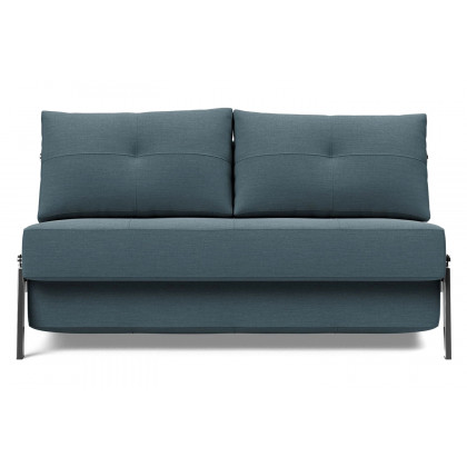 Innovation Living Cubed Full Size Sofa Bed with Chrome legs - 573 Vivus Dusty Blue