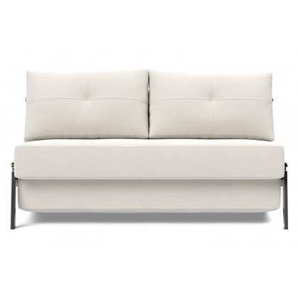 Innovation Living Cubed Full Size Sofa Bed with Chrome legs - 574 Vivus Dusty Off White