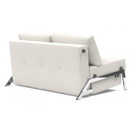 Innovation Living Cubed Full Size Sofa Bed with Chrome legs - 574 Vivus Dusty Off White