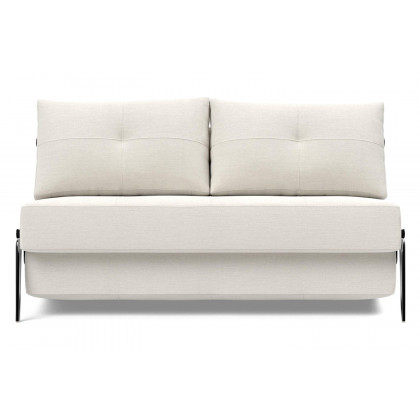 Innovation Living Cubed Full Size Sofa Bed with Alu Legs - 574 Vivus Dusty Off White