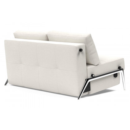Innovation Living Cubed Full Size Sofa Bed with Alu Legs - 574 Vivus Dusty Off White