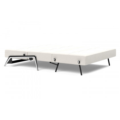 Innovation Living Cubed Full Size Sofa Bed with Alu Legs - 574 Vivus Dusty Off White