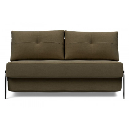 Innovation Living Cubed Full Size Sofa Bed with Alu Legs - 575 Vivus Dusty Olive