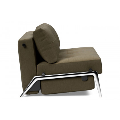 Innovation Living Cubed Full Size Sofa Bed with Alu Legs - 575 Vivus Dusty Olive