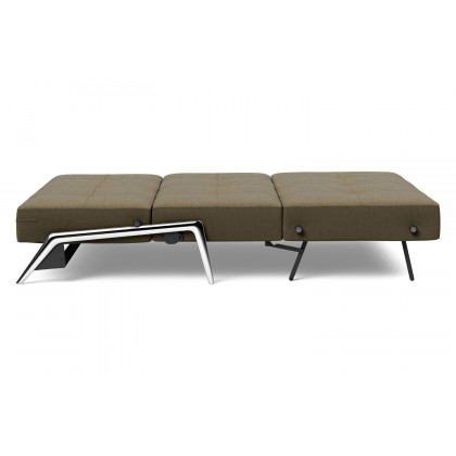 Innovation Living Cubed Full Size Sofa Bed with Alu Legs - 575 Vivus Dusty Olive