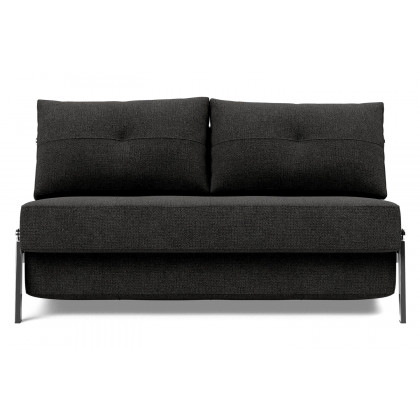 Innovation Living Cubed Full Size Sofa Bed with Chrome legs - 577 Kenya Dark Gray