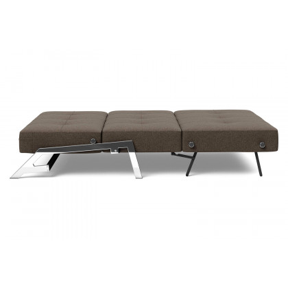 Innovation Living Cubed Full Size Sofa Bed with Chrome legs - 578 Kenya Taupe
