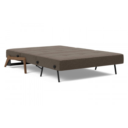 Innovation Living Cubed Full Size Sofa Bed with Dark Wood Legs - 578 Kenya Taupe