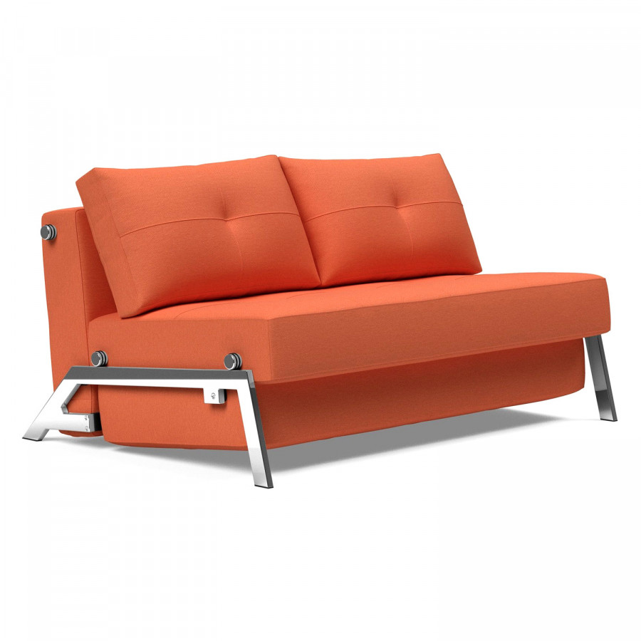 Innovation Living Cubed Full Size Sofa Bed with Chrome legs - 581 Argus Rust