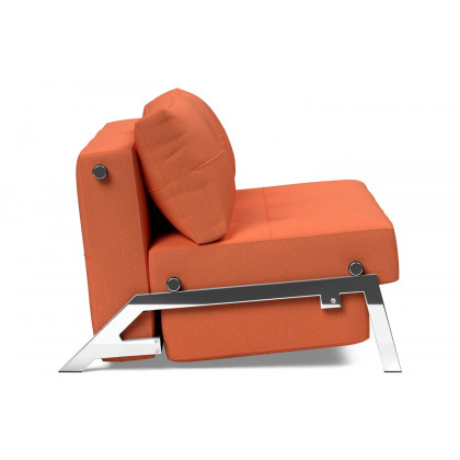 Innovation Living Cubed Full Size Sofa Bed with Chrome legs - 581 Argus Rust
