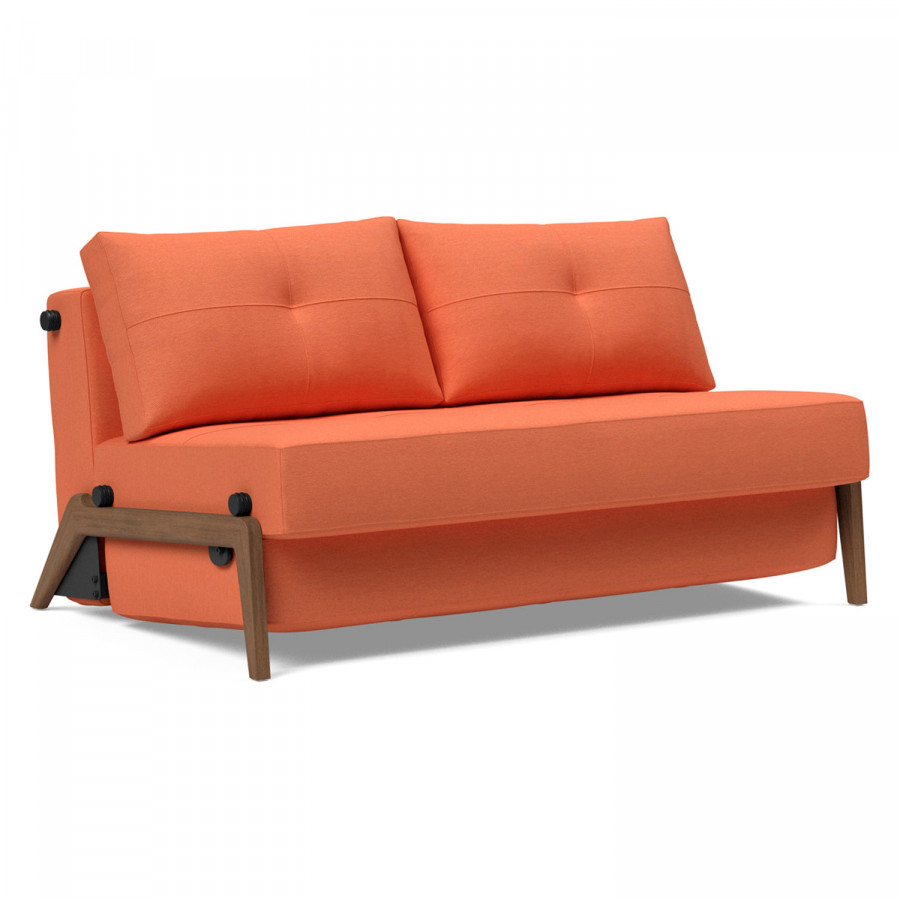 Innovation Living Cubed Full Size Sofa Bed with Dark Wood Legs - 581 Argus Rust