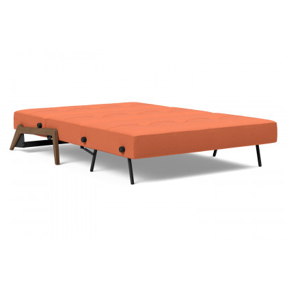 Innovation Living Cubed Full Size Sofa Bed with Dark Wood Legs - 581 Argus Rust