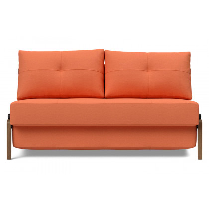 Innovation Living Cubed Full Size Sofa Bed with Dark Wood Legs - 581 Argus Rust