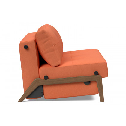 Innovation Living Cubed Full Size Sofa Bed with Dark Wood Legs - 581 Argus Rust