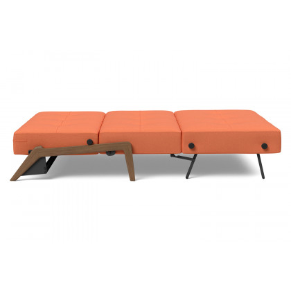 Innovation Living Cubed Full Size Sofa Bed with Dark Wood Legs - 581 Argus Rust
