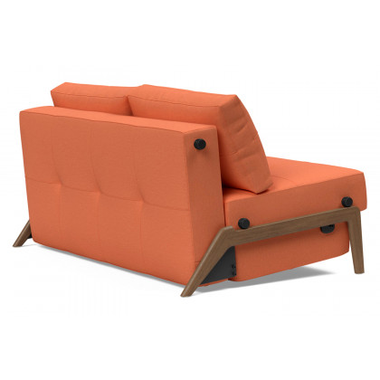 Innovation Living Cubed Full Size Sofa Bed with Dark Wood Legs - 581 Argus Rust