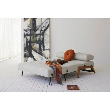 Innovation Living Cubed Full Size Sofa Bed with Dark Wood Legs - 581 Argus Rust