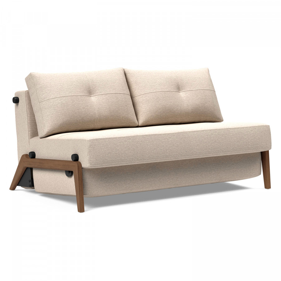 Innovation Living Cubed Full Size Sofa Bed with Dark Wood Legs - 584 Argus Natural