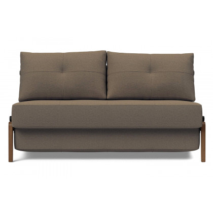 Innovation Living Cubed Full Size Sofa Bed with Dark Wood Legs - 585 Argus Brown