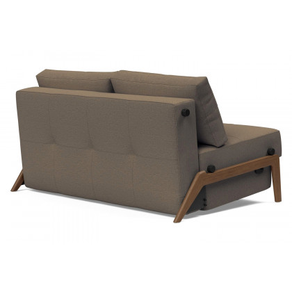 Innovation Living Cubed Full Size Sofa Bed with Dark Wood Legs - 585 Argus Brown