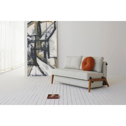 Innovation Living Cubed Full Size Sofa Bed with Dark Wood Legs - 585 Argus Brown