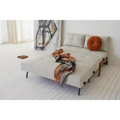Innovation Living Cubed Full Size Sofa Bed with Dark Wood Legs - 585 Argus Brown