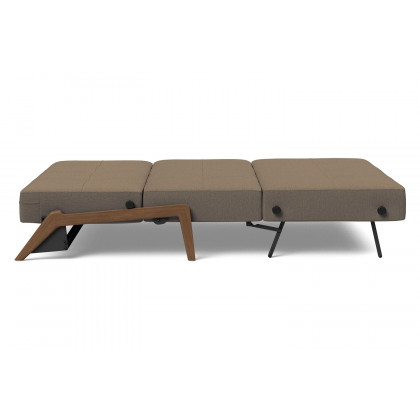 Innovation Living Cubed Full Size Sofa Bed with Dark Wood Legs - 585 Argus Brown