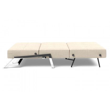 Innovation Living Cubed Full Size Sofa Bed with Chrome legs - 586 Phobos Latte