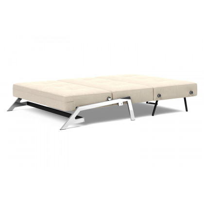 Innovation Living Cubed Full Size Sofa Bed with Chrome legs - 586 Phobos Latte