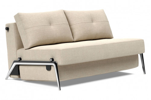 Innovation Living™ Cubed Full Size Sofa Bed with Alu Legs - 586 Phobos Latte