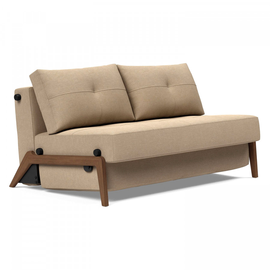 Innovation Living Cubed Full Size Sofa Bed with Dark Wood Legs - 587 Phobos Mocha