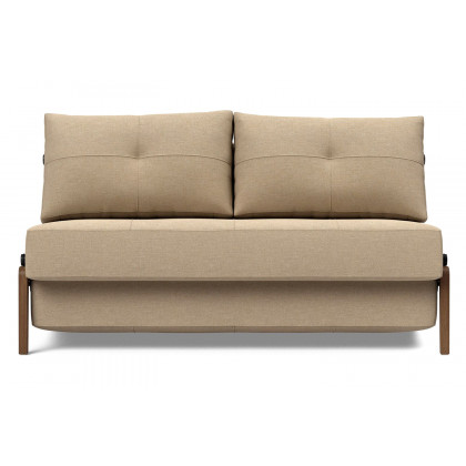 Innovation Living Cubed Full Size Sofa Bed with Dark Wood Legs - 587 Phobos Mocha