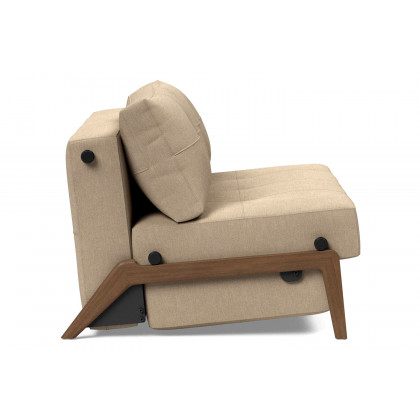 Innovation Living Cubed Full Size Sofa Bed with Dark Wood Legs - 587 Phobos Mocha