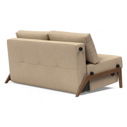 Innovation Living Cubed Full Size Sofa Bed with Dark Wood Legs - 587 Phobos Mocha