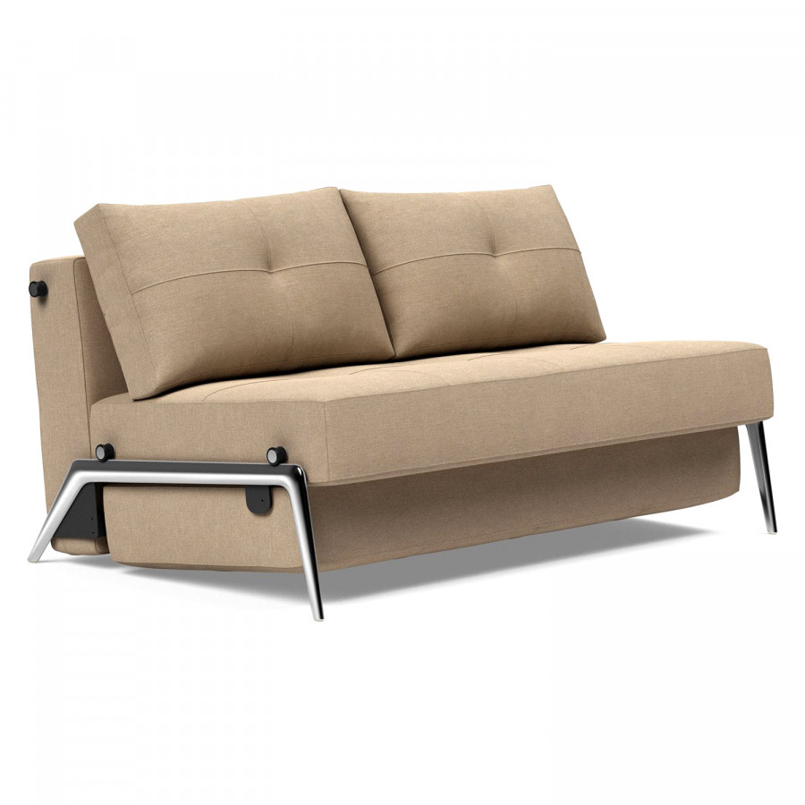 Innovation Living Cubed Full Size Sofa Bed with Alu Legs - 587 Phobos Mocha